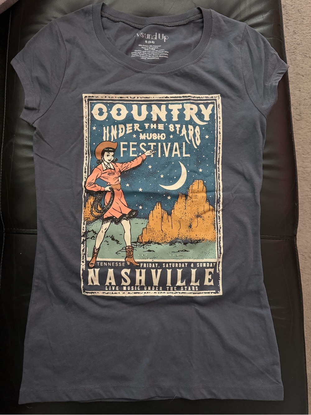 Nashville Country Music Festival Graphic Tee - Navy with Multicolor Print